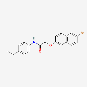 2-[(6-bromo-2-naphthyl)oxy]-N-(4-ethylphenyl)acetamide