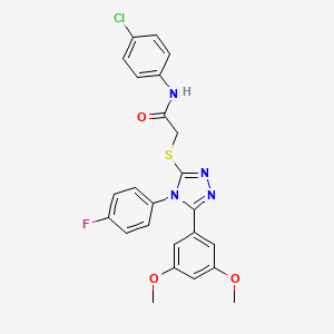 N-(4-chlorophenyl)-2-{[5-(3,5-dimethoxyphenyl)-4-(4-fluorophenyl)-4H-1,2,4-triazol-3-yl]sulfanyl}acetamide