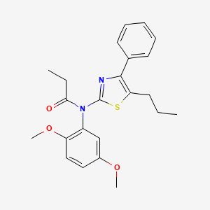 N-(2,5-dimethoxyphenyl)-N-(4-phenyl-5-propyl-1,3-thiazol-2-yl)propanamide