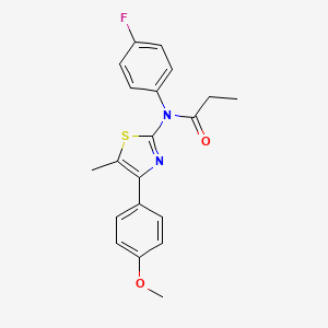 N-(4-fluorophenyl)-N-[4-(4-methoxyphenyl)-5-methyl-1,3-thiazol-2-yl]propanamide