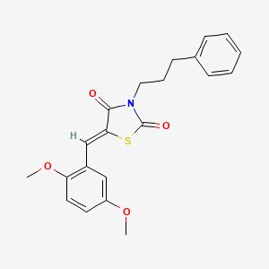 5-(2,5-dimethoxybenzylidene)-3-(3-phenylpropyl)-1,3-thiazolidine-2,4-dione