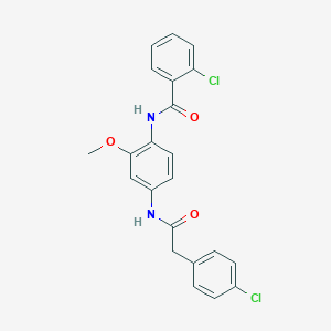 2-chloro-N-(4-{[(4-chlorophenyl)acetyl]amino}-2-methoxyphenyl)benzamide