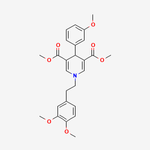 dimethyl 1-[2-(3,4-dimethoxyphenyl)ethyl]-4-(3-methoxyphenyl)-1,4-dihydro-3,5-pyridinedicarboxylate