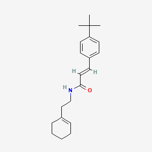 molecular formula C21H29NO B3649259 (E)-3-[4-(TERT-BUTYL)PHENYL]-N~1~-[2-(1-CYCLOHEXENYL)ETHYL]-2-PROPENAMIDE 