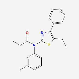 molecular formula C21H22N2OS B3649289 N-(5-ethyl-4-phenyl-1,3-thiazol-2-yl)-N-(3-methylphenyl)propanamide 