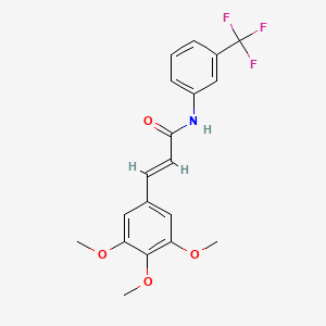 molecular formula C19H18F3NO4 B3649298 N-[3-(trifluoromethyl)phenyl]-3-(3,4,5-trimethoxyphenyl)acrylamide 