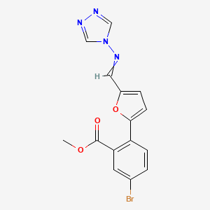 Methyl 5-bromo-2-[5-(1,2,4-triazol-4-yliminomethyl)furan-2-yl]benzoate