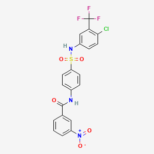 N-[4-({[4-chloro-3-(trifluoromethyl)phenyl]amino}sulfonyl)phenyl]-3-nitrobenzamide