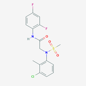 N~2~-(3-chloro-2-methylphenyl)-N~1~-(2,4-difluorophenyl)-N~2~-(methylsulfonyl)glycinamide