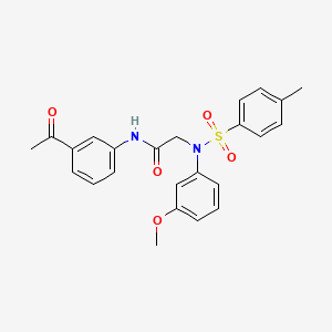 N~1~-(3-acetylphenyl)-N~2~-(3-methoxyphenyl)-N~2~-[(4-methylphenyl)sulfonyl]glycinamide