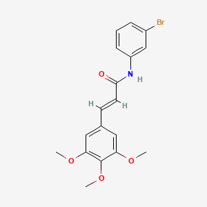 molecular formula C18H18BrNO4 B3649326 (E)-N-(3-BROMOPHENYL)-3-(3,4,5-TRIMETHOXYPHENYL)-2-PROPENAMIDE 