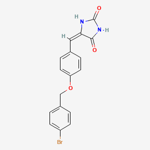 (5E)-5-{4-[(4-bromobenzyl)oxy]benzylidene}imidazolidine-2,4-dione