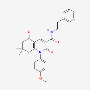 1-(4-methoxyphenyl)-7,7-dimethyl-2,5-dioxo-N-(2-phenylethyl)-1,2,5,6,7,8-hexahydro-3-quinolinecarboxamide