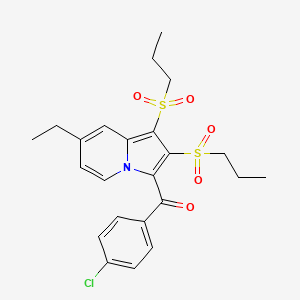 (4-chlorophenyl)[7-ethyl-1,2-bis(propylsulfonyl)-3-indolizinyl]methanone