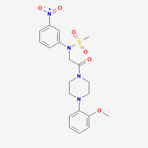 N-{2-[4-(2-methoxyphenyl)-1-piperazinyl]-2-oxoethyl}-N-(3-nitrophenyl)methanesulfonamide