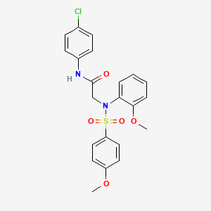 N~1~-(4-chlorophenyl)-N~2~-(2-methoxyphenyl)-N~2~-[(4-methoxyphenyl)sulfonyl]glycinamide