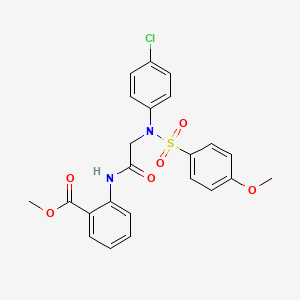 METHYL 2-{2-[N-(4-CHLOROPHENYL)4-METHOXYBENZENESULFONAMIDO]ACETAMIDO}BENZOATE