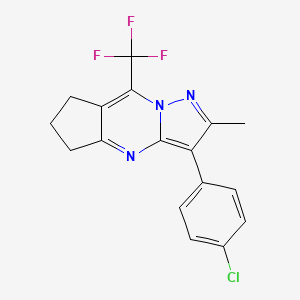 3-(4-chlorophenyl)-2-methyl-8-(trifluoromethyl)-6,7-dihydro-5H-cyclopenta[d]pyrazolo[1,5-a]pyrimidine