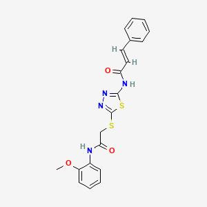 N-[5-({2-[(2-methoxyphenyl)amino]-2-oxoethyl}thio)-1,3,4-thiadiazol-2-yl]-3-phenylacrylamide