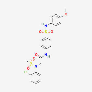 2-(2-chloro-N-methylsulfonylanilino)-N-[4-[(4-methoxyphenyl)sulfamoyl]phenyl]acetamide