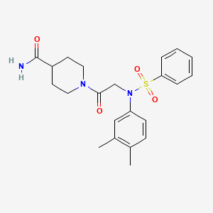 1-[N-(3,4-dimethylphenyl)-N-(phenylsulfonyl)glycyl]-4-piperidinecarboxamide