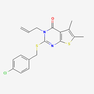 3-allyl-2-[(4-chlorobenzyl)thio]-5,6-dimethylthieno[2,3-d]pyrimidin-4(3H)-one