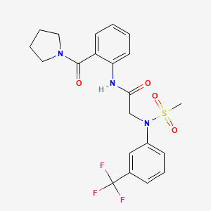 N~2~-(methylsulfonyl)-N~1~-[2-(1-pyrrolidinylcarbonyl)phenyl]-N~2~-[3-(trifluoromethyl)phenyl]glycinamide