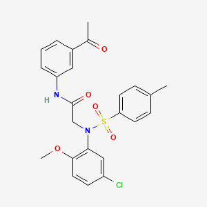 N~1~-(3-acetylphenyl)-N~2~-(5-chloro-2-methoxyphenyl)-N~2~-[(4-methylphenyl)sulfonyl]glycinamide