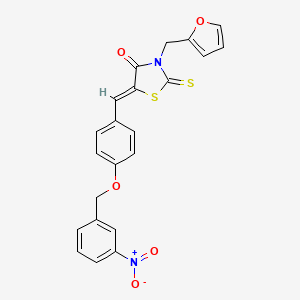 3-(2-furylmethyl)-5-{4-[(3-nitrobenzyl)oxy]benzylidene}-2-thioxo-1,3-thiazolidin-4-one