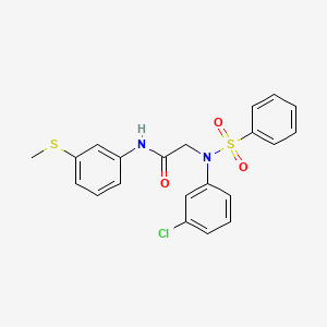 N~2~-(3-chlorophenyl)-N-[3-(methylsulfanyl)phenyl]-N~2~-(phenylsulfonyl)glycinamide