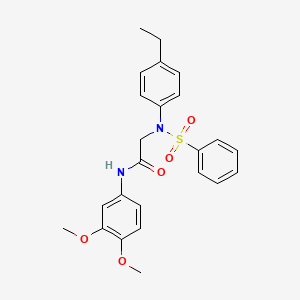 N-(3,4-dimethoxyphenyl)-N~2~-(4-ethylphenyl)-N~2~-(phenylsulfonyl)glycinamide