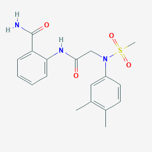 2-{[N-(3,4-dimethylphenyl)-N-(methylsulfonyl)glycyl]amino}benzamide