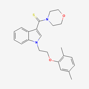 1-[2-(2,5-DIMETHYLPHENOXY)ETHYL]-3-(MORPHOLINE-4-CARBOTHIOYL)-1H-INDOLE