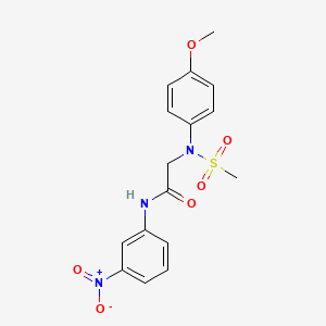 2-(4-methoxy-N-methylsulfonylanilino)-N-(3-nitrophenyl)acetamide