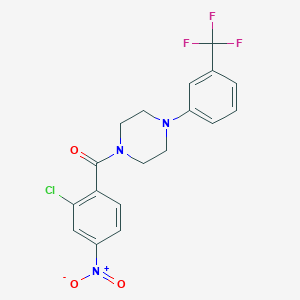 (2-CHLORO-4-NITROPHENYL){4-[3-(TRIFLUOROMETHYL)PHENYL]PIPERAZINO}METHANONE