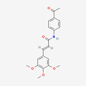 molecular formula C20H21NO5 B3649552 (E)-N-(4-ACETYLPHENYL)-3-(3,4,5-TRIMETHOXYPHENYL)-2-PROPENAMIDE 