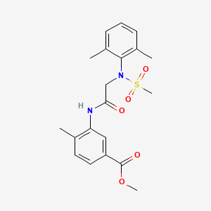 methyl 3-{[N-(2,6-dimethylphenyl)-N-(methylsulfonyl)glycyl]amino}-4-methylbenzoate