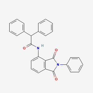 molecular formula C28H20N2O3 B3649577 N-(1,3-dioxo-2-phenyl-2,3-dihydro-1H-isoindol-4-yl)-2,2-diphenylacetamide 