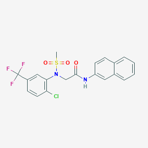 2-{N-[2-Chloro-5-(trifluoromethyl)phenyl]methanesulfonamido}-N-(naphthalen-2-YL)acetamide