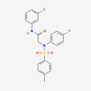 N~1~-(3-fluorophenyl)-N~2~-(4-fluorophenyl)-N~2~-[(4-methylphenyl)sulfonyl]glycinamide