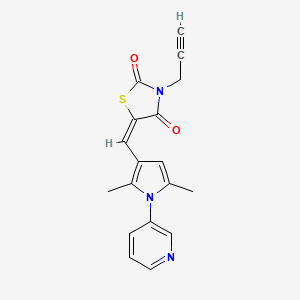 (5E)-5-[(2,5-dimethyl-1-pyridin-3-ylpyrrol-3-yl)methylidene]-3-prop-2-ynyl-1,3-thiazolidine-2,4-dione