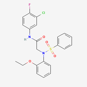 N~1~-(3-chloro-4-fluorophenyl)-N~2~-(2-ethoxyphenyl)-N~2~-(phenylsulfonyl)glycinamide