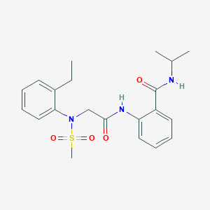 2-{2-[N-(2-ETHYLPHENYL)METHANESULFONAMIDO]ACETAMIDO}-N-ISOPROPYLBENZAMIDE