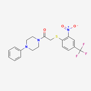 1-({[2-nitro-4-(trifluoromethyl)phenyl]thio}acetyl)-4-phenylpiperazine