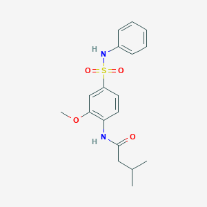 N-[2-methoxy-4-(phenylsulfamoyl)phenyl]-3-methylbutanamide