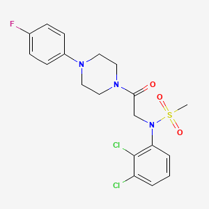 molecular formula C19H20Cl2FN3O3S B3649684 N-(2,3-dichlorophenyl)-N-{2-[4-(4-fluorophenyl)-1-piperazinyl]-2-oxoethyl}methanesulfonamide 