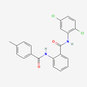 molecular formula C21H16Cl2N2O2 B3649710 N-(2,5-dichlorophenyl)-2-[(4-methylbenzoyl)amino]benzamide 