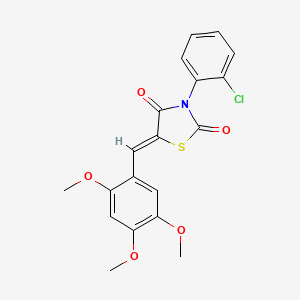 molecular formula C19H16ClNO5S B3649718 3-(2-chlorophenyl)-5-(2,4,5-trimethoxybenzylidene)-1,3-thiazolidine-2,4-dione 