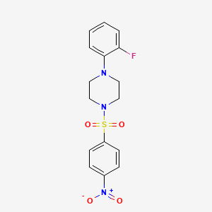 1-(2-fluorophenyl)-4-[(4-nitrophenyl)sulfonyl]piperazine