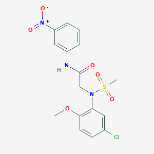 2-(5-chloro-2-methoxy-N-methylsulfonylanilino)-N-(3-nitrophenyl)acetamide